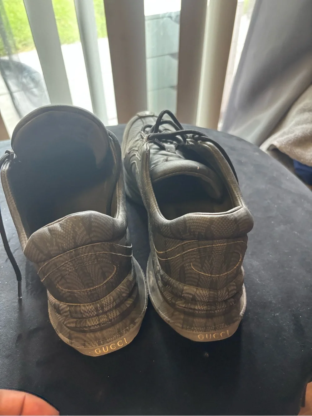 Men's Gucci Athletic Sneakers in Dark Gray